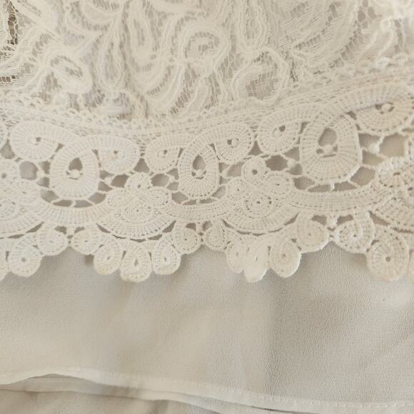 ELLEN TRACY WHITE LACE SHIFT DRESS SIZE 2 - Picture 13 of 14